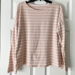 Blush pink striped t-shirt